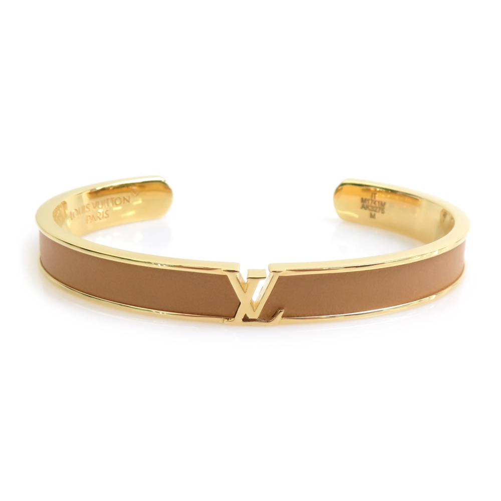 LOUIS VUITTON Cream Leather Bracelet